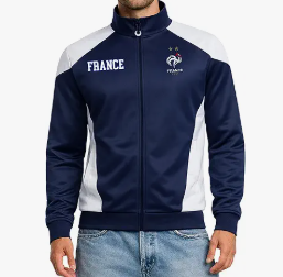 Icon Sports Officially Licensed French Football Federation Track Jacket - Unisex Adult